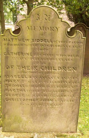 A grave stone in the cemetery of St Andrews