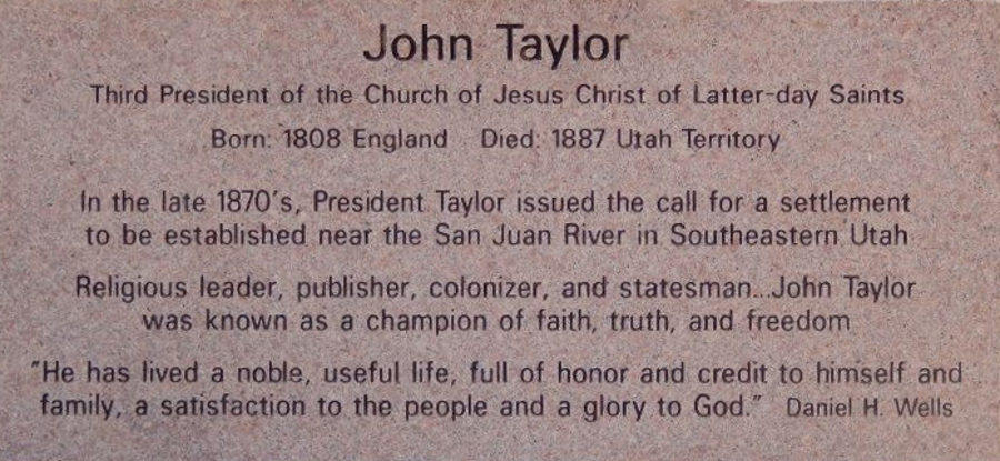 Inscription - John Taylor
