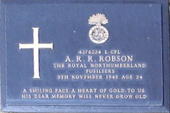 The grave of Albert Roy Russell Robson