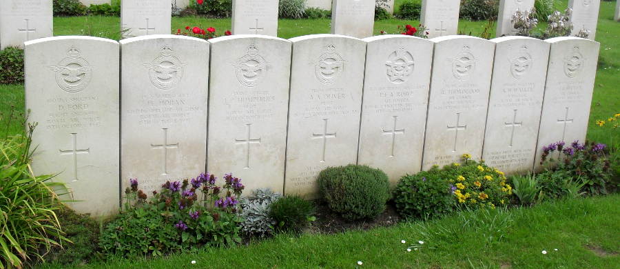 The graves of a Lancaster crew