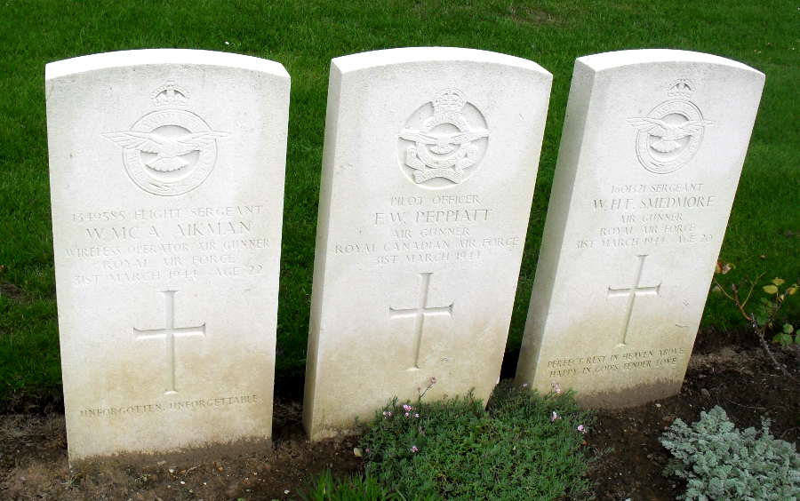 The graves of a RAF crew