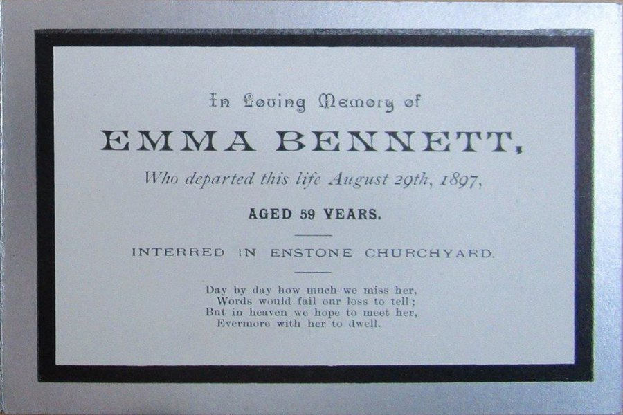 Memorial Card - Emma Bennett